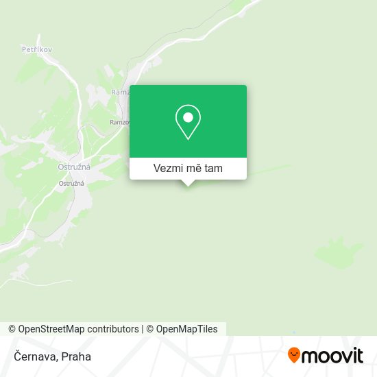 Černava mapa