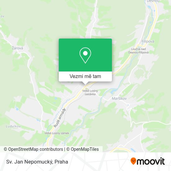Sv. Jan Nepomucký mapa