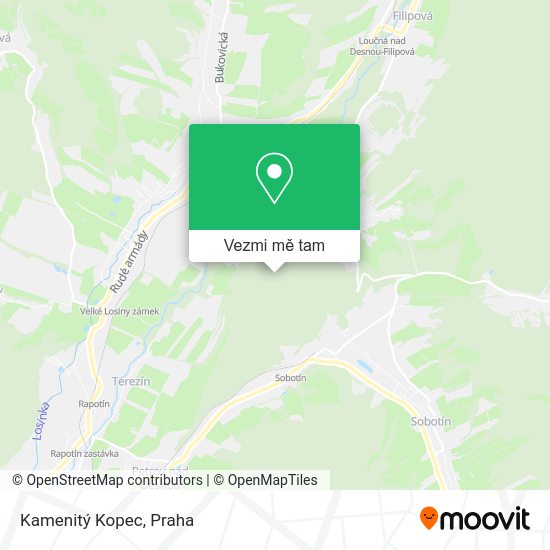 Kamenitý Kopec mapa