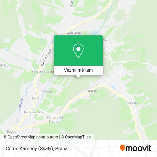 Černé Kameny (Skály) mapa