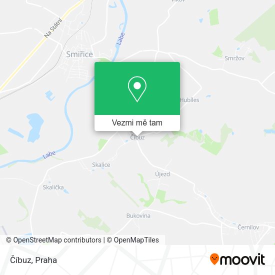 Číbuz mapa