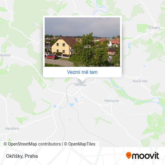 Okříšky mapa