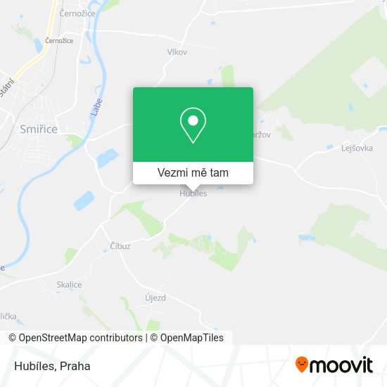 Hubíles mapa