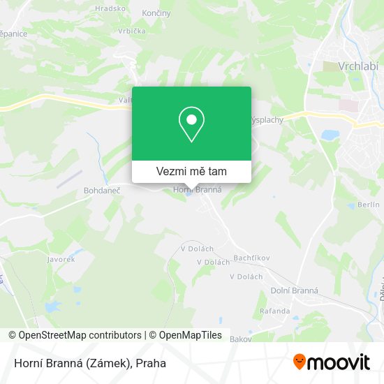 Horní Branná (Zámek) mapa