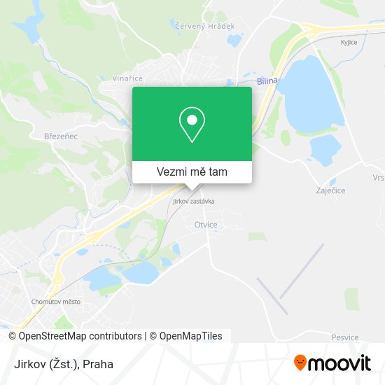 Jirkov (Žst.) mapa