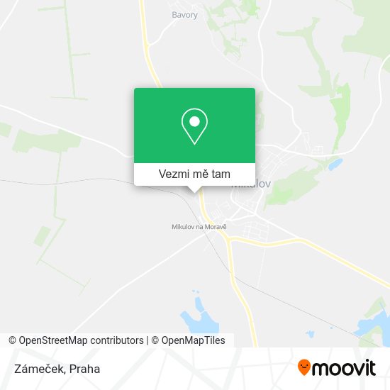 Zámeček mapa