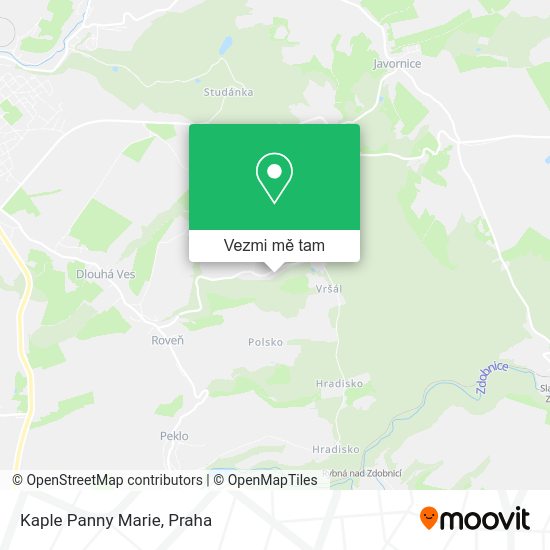 Kaple Panny Marie mapa