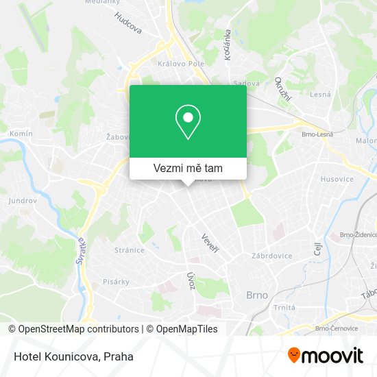 Hotel Kounicova mapa