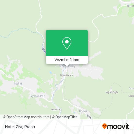 Hotel Zívr mapa