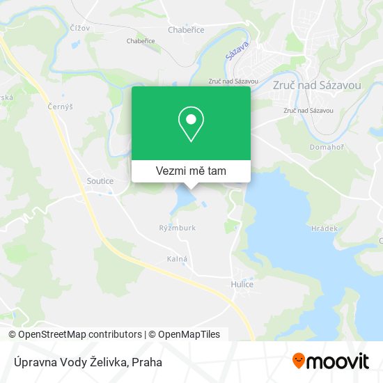 Úpravna Vody Želivka mapa