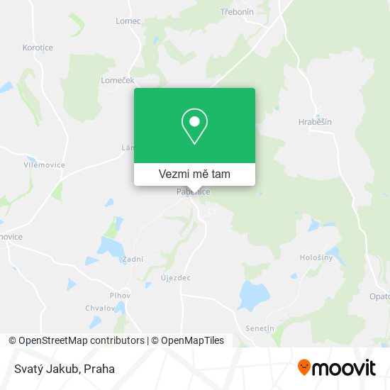 Svatý Jakub mapa