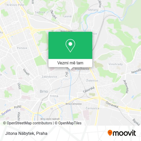 Jitona Nábytek mapa