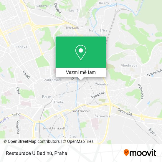 Restaurace U Badinů mapa
