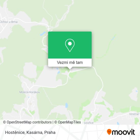 Hostěnice, Kasárna mapa