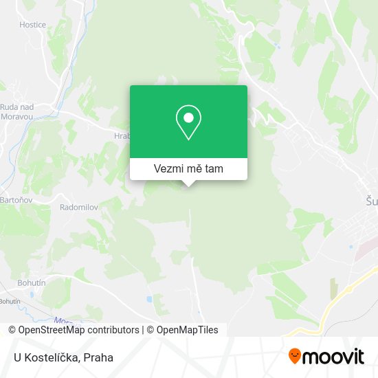 U Kostelíčka mapa