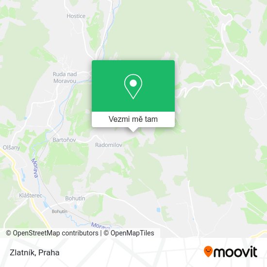 Zlatník mapa