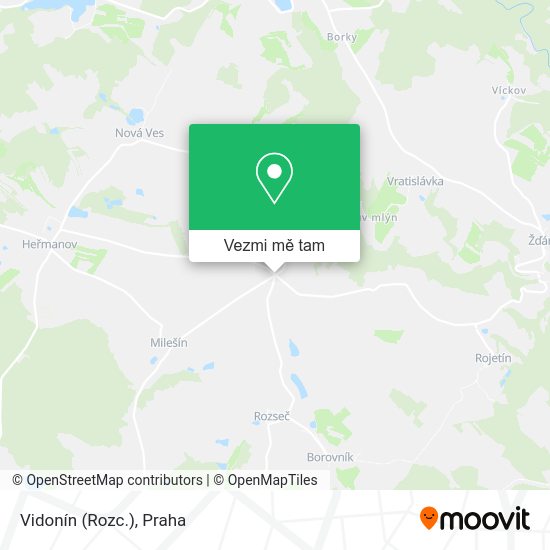 Vidonín (Rozc.) mapa