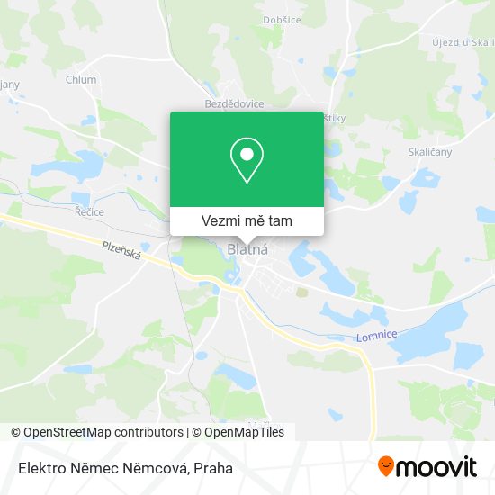 Elektro Němec Němcová mapa