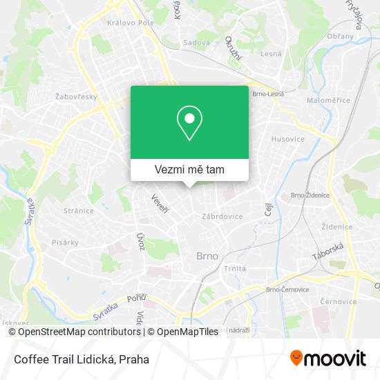 Coffee Trail Lidická mapa