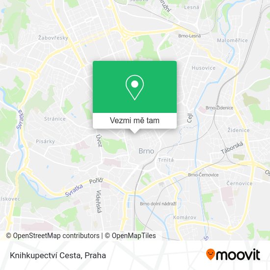 Knihkupectví Cesta mapa