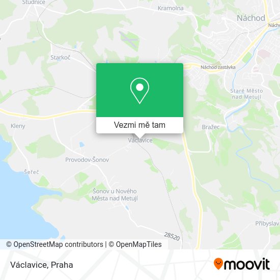 Václavice mapa