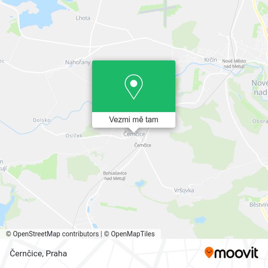 Černčice mapa