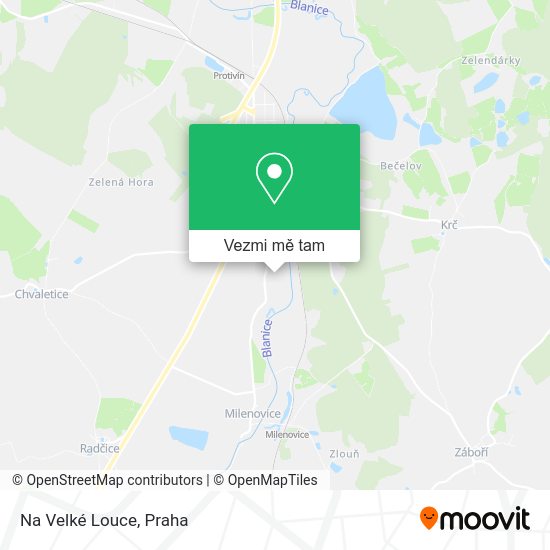 Na Velké Louce mapa