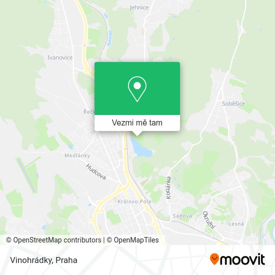Vinohrádky mapa
