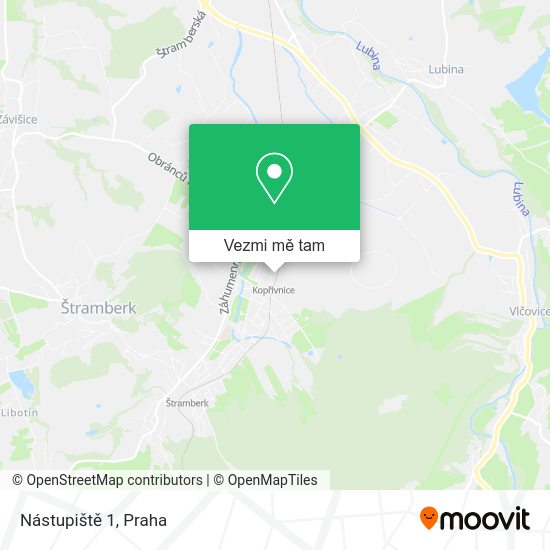 Nástupiště 1 mapa