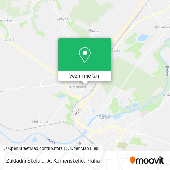 Základní Škola J. A. Komenského mapa