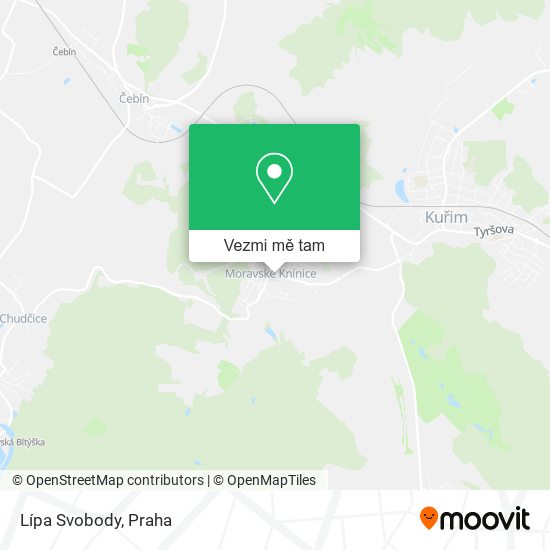 Lípa Svobody mapa