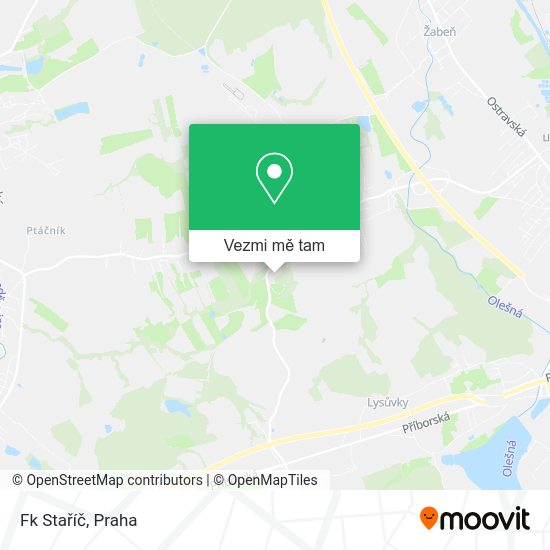 Fk Staříč mapa