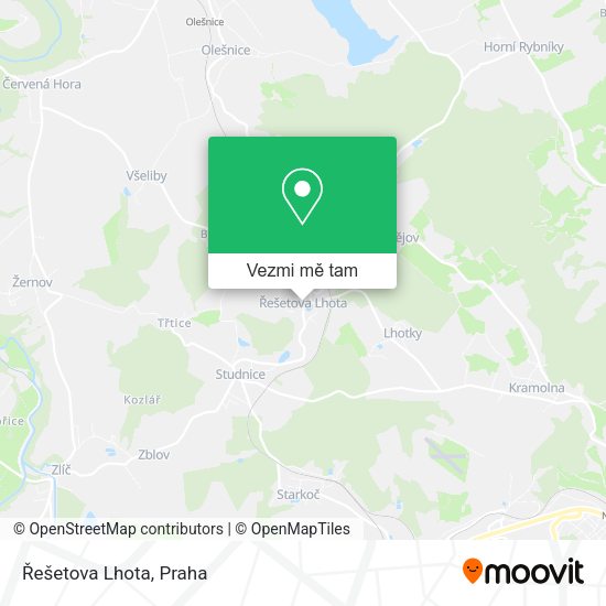 Řešetova Lhota mapa