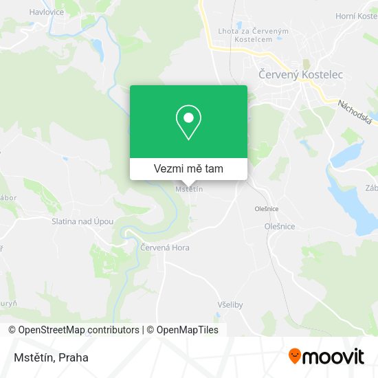 Mstětín mapa