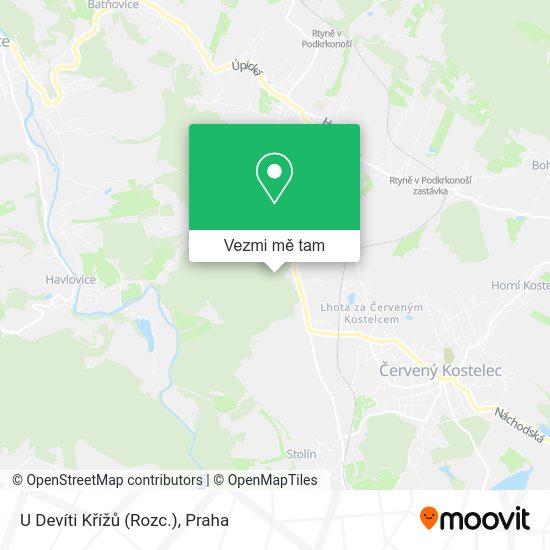 U Devíti Křížů (Rozc.) mapa