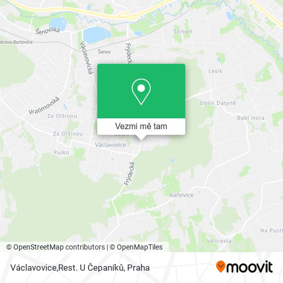 Václavovice,Rest. U Čepaníků mapa