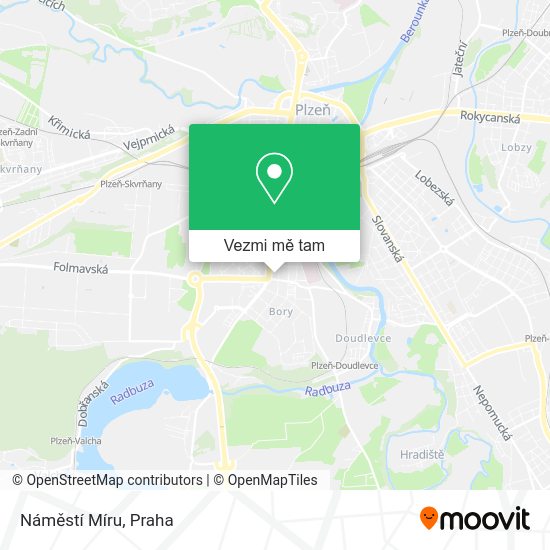 Náměstí Míru mapa