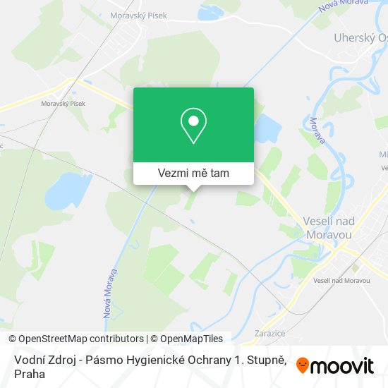 Vodní Zdroj - Pásmo Hygienické Ochrany 1. Stupně mapa