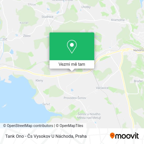 Tank Ono - Čs Vysokov U Náchoda mapa