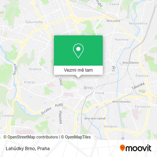 Lahůdky Brno mapa