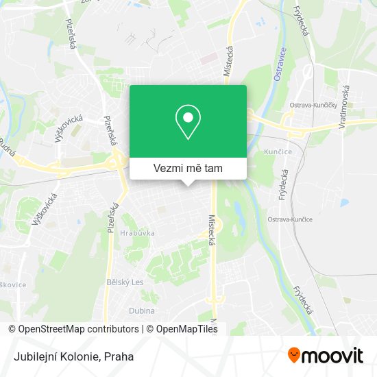 Jubilejní Kolonie mapa