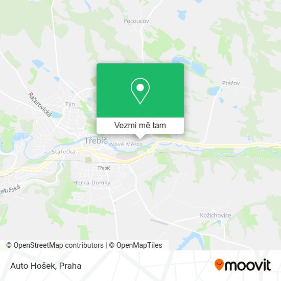 Auto Hošek mapa