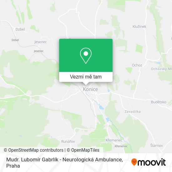 Mudr. Lubomír Gabrlík - Neurologická Ambulance mapa
