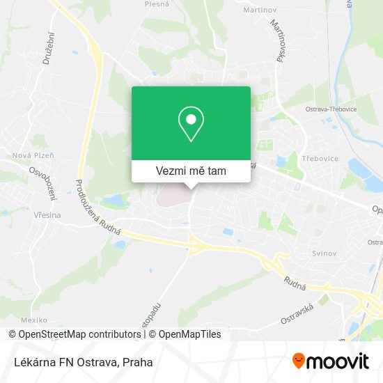 Lékárna FN Ostrava mapa