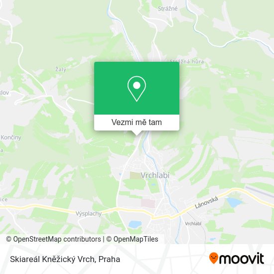 Skiareál Kněžický Vrch mapa