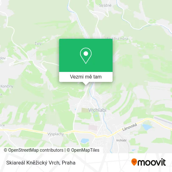 Skiareál Kněžický Vrch mapa