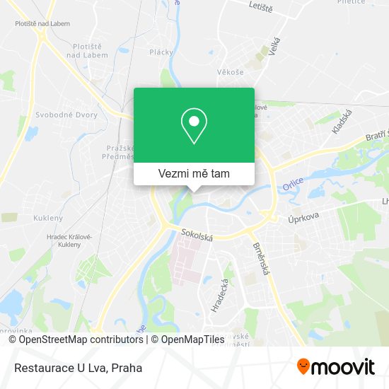 Restaurace U Lva mapa