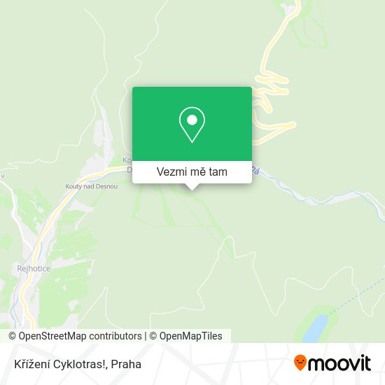 Křížení Cyklotras! mapa