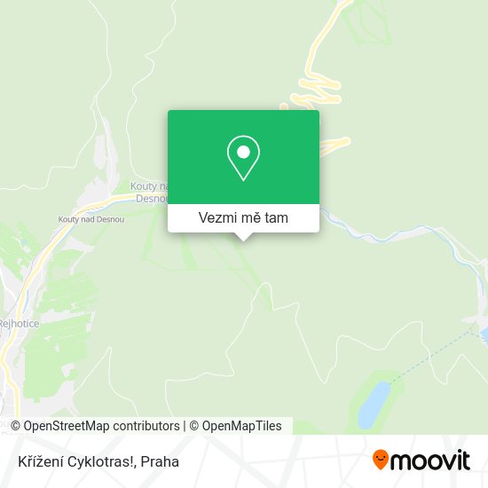 Křížení Cyklotras! mapa
