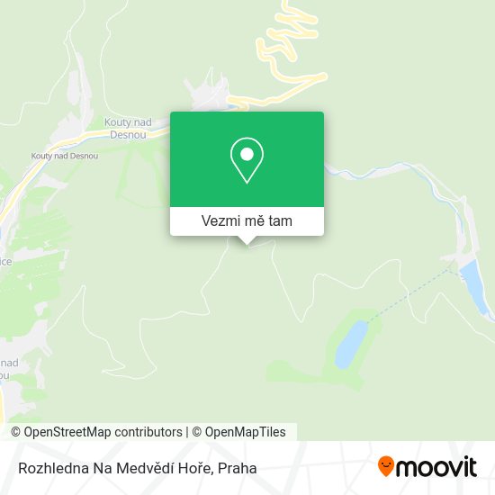 Rozhledna Na Medvědí Hoře mapa